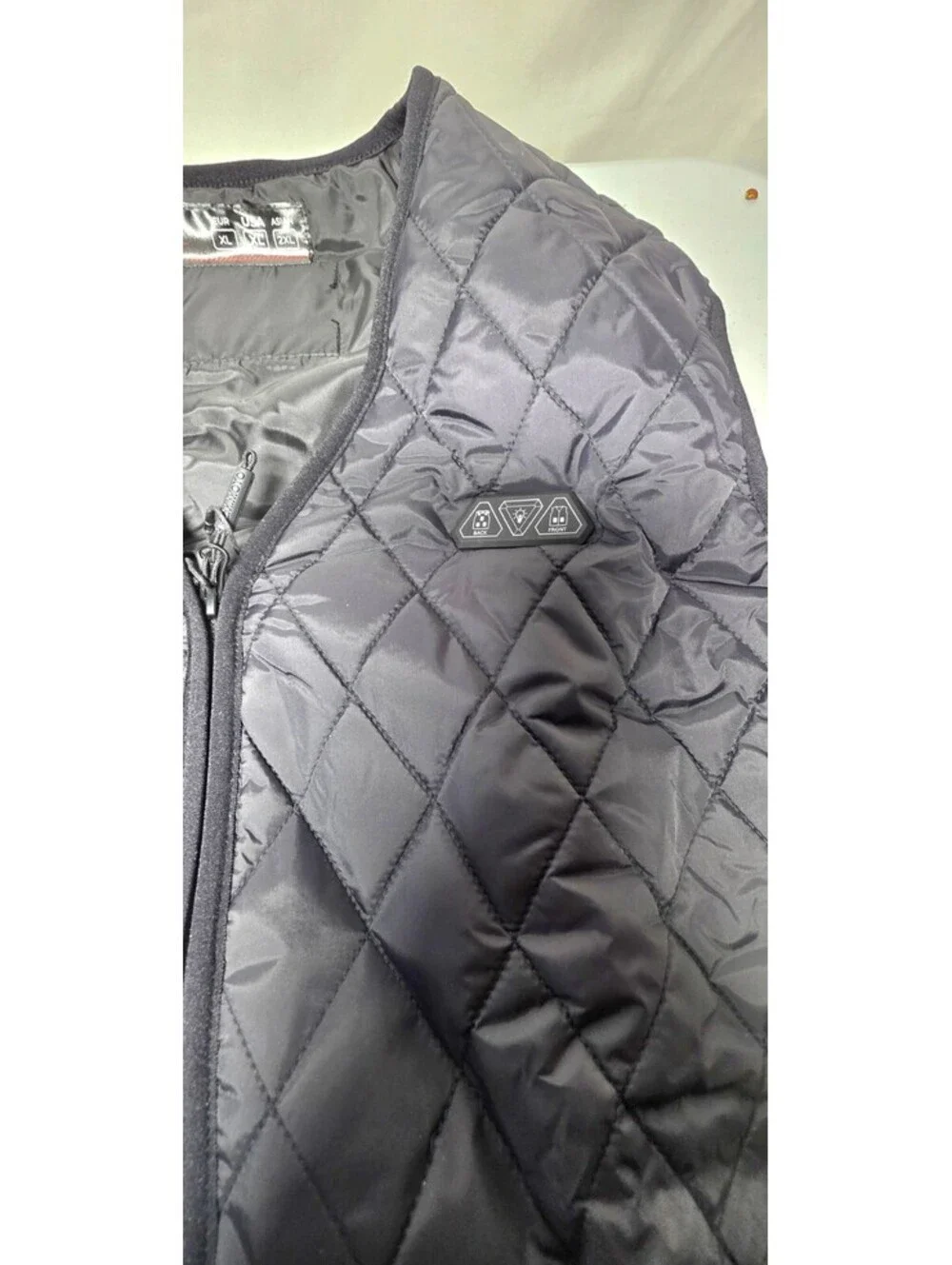 KEMI MOTO Men's Heated Vest Sz XL Black Lightweight Machine Washable Rechargeabl